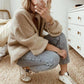 Vanessa Vest | Dames Herfst Oversized Gebreid Vest met Knoopsluiting en Verlaagde Schouders