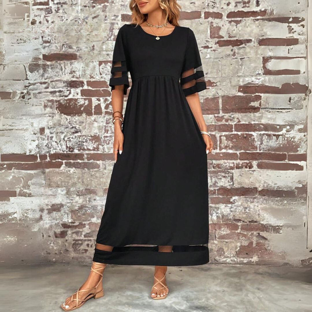 Women's Tummy Control Midi Dress Elegant