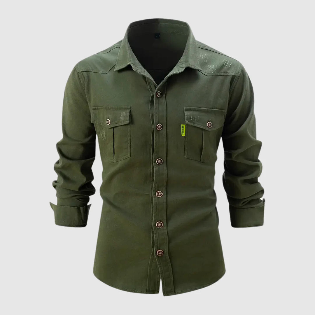 Lyndon Jas | Heren Denim Button-Down Jas