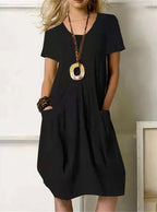 Dames Midi Jurk Relaxed Fit
