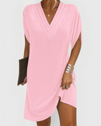 Dames Casual Mini Jurk met V Hals