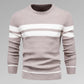 Wayne Trui | Heren Gestreepte Gebreide Crew Neck Trui