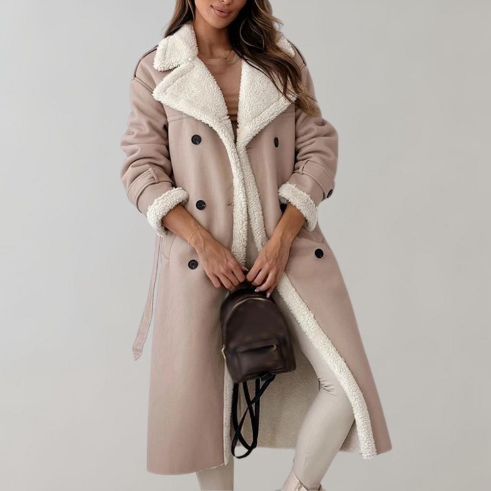 Xirra Jas | Lange Winterjas met Shearling Voering