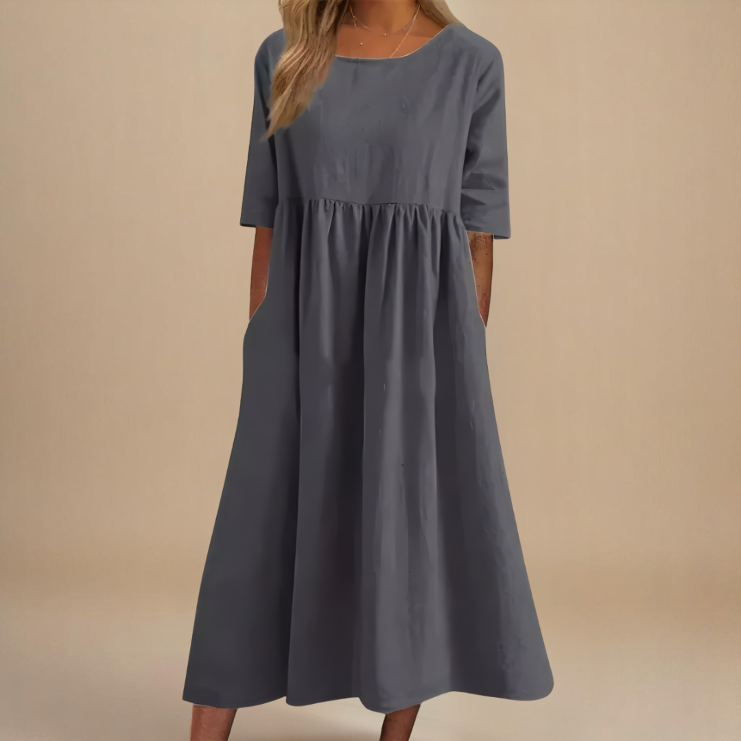 Dames Flatterende Midi Jurk