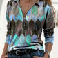Silvie Top | Casual Rits Gekleurde Top