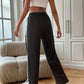 Tayla Broek | Wijde broek met elastische band en knoopjes