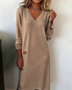 Dames Midi Jurk Minimalistisch