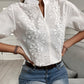 Wybina Blouse | Geborduurde Bloemen Kant Top