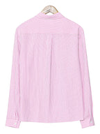 Heren Seersucker Gestreepte Zomershirt Montarello