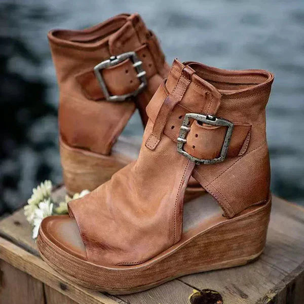 Dames Sleehak Sandalen met Gespband