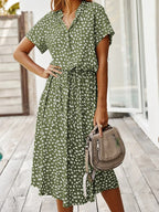 Dames Zomer Midi Jurk Dierenprint