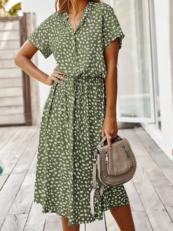 Dames Zomer Midi Jurk Dierenprint