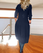Dames Midi Jurk Elegante Pasvorm