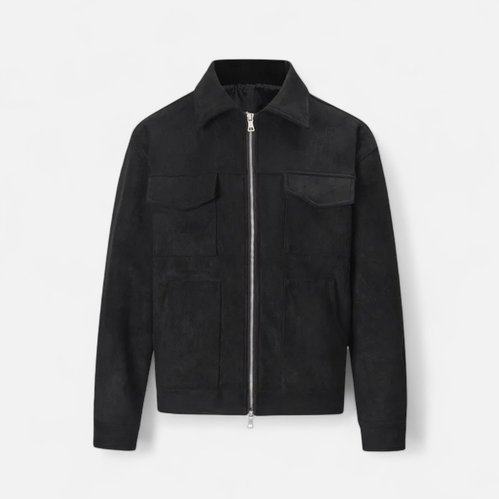 Heren Suède Utility Jas Klassieke Stijl