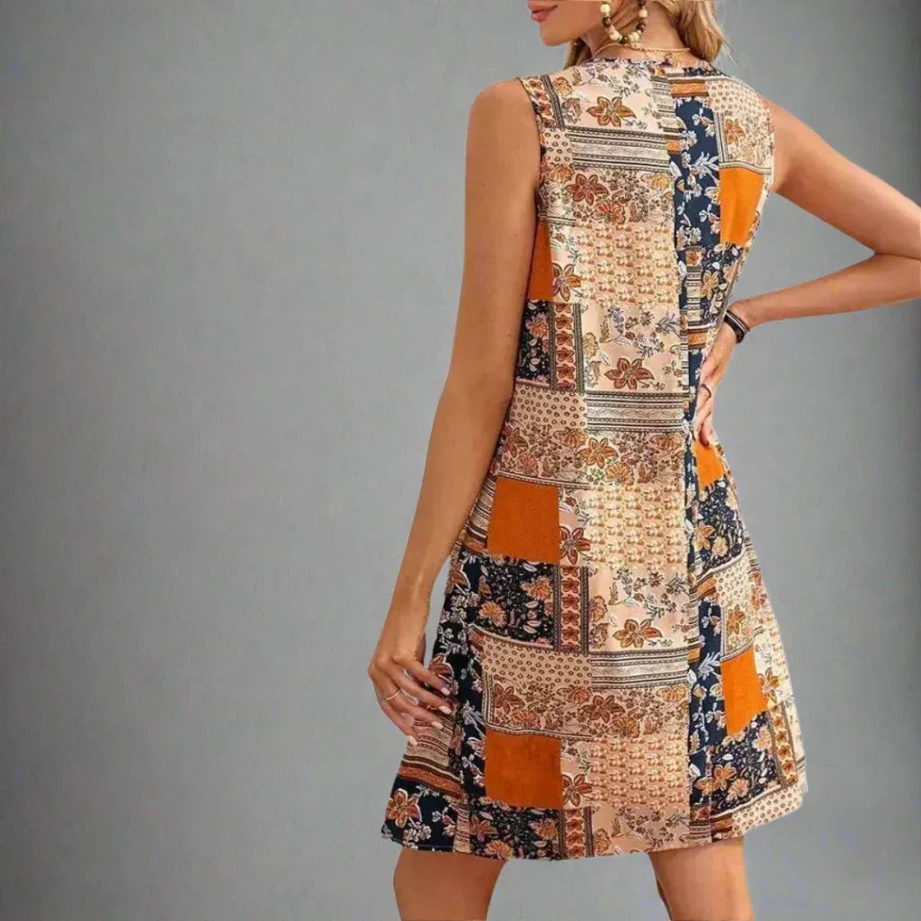 Women's Bohemian Mini Dress Sophisticated Style