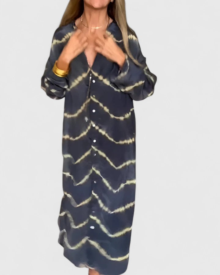 Women's Bohemian Striped Maxi Dress