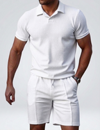 Heren Polo en Shorts Set Ademend