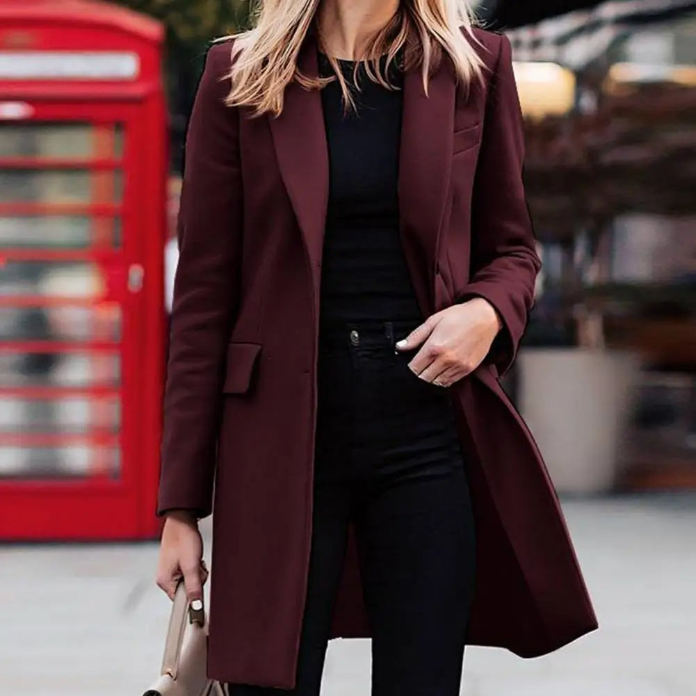 Winna Blazer | Dames Winter Business Casual Office Blazer met Revers en Knoopsluiting