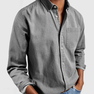 Lucian Overhemd | Heren lange mouw denim overhemd
