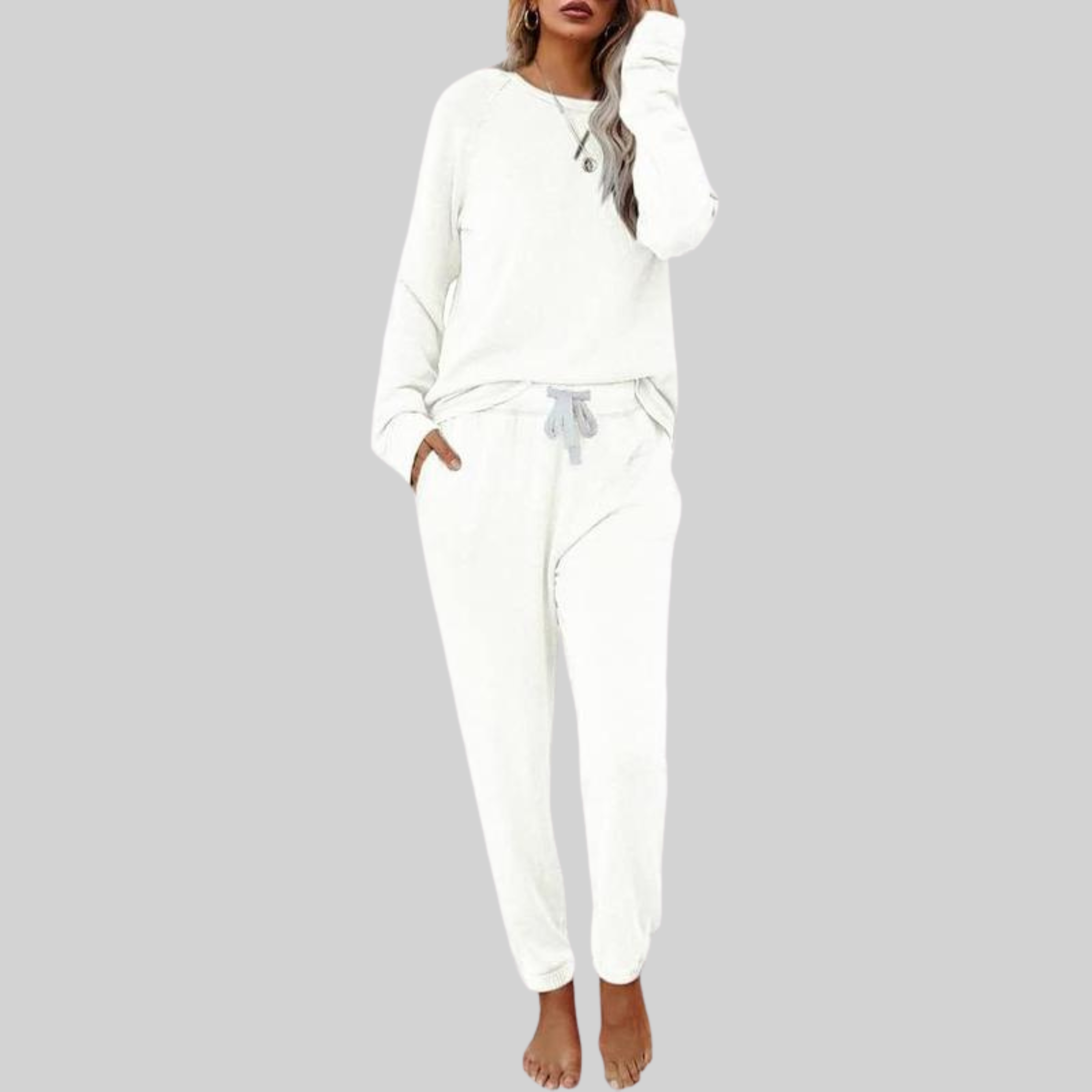 Dames Casual Lounge Set Lange Mouwen