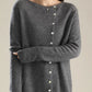 Willianne Vest | Losse Crewneck Knopen Vest