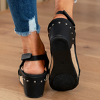 Dames Suède Sleehak Sandalen