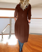 Dames Midi Jurk Elegante Pasvorm