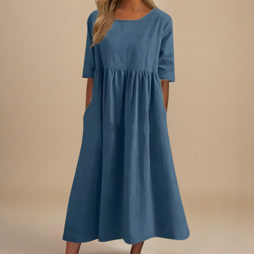 Dames Flatterende Midi Jurk