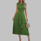 Dames Midi Jurk met Open Schouders