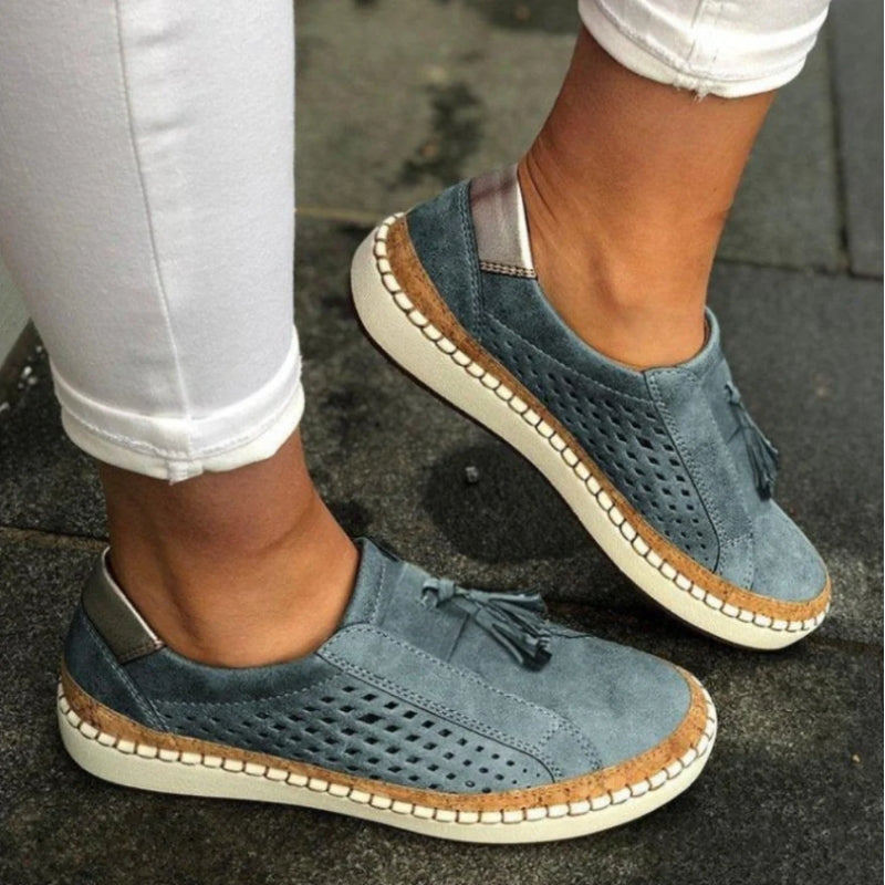 Women's Orthopedic Suede Slip-On Platform Sneakers