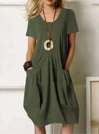 Dames Midi Jurk Relaxed Fit