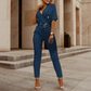 Elettra Jumpsuit | Zomer V-Hals Wijde-Pijpen Jumpsuit