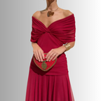 Women's Dress | Draped V-Neck Maxi