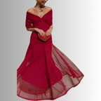 Women's Dress | Draped V-Neck Maxi