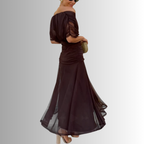 Women's Dress | Draped V-Neck Maxi