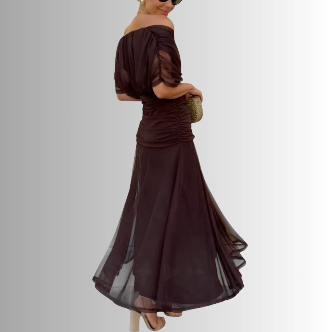 Women's Dress | Draped V-Neck Maxi