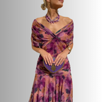 Women's Dress | Draped V-Neck Maxi