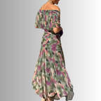 Women's Dress | Draped V-Neck Maxi