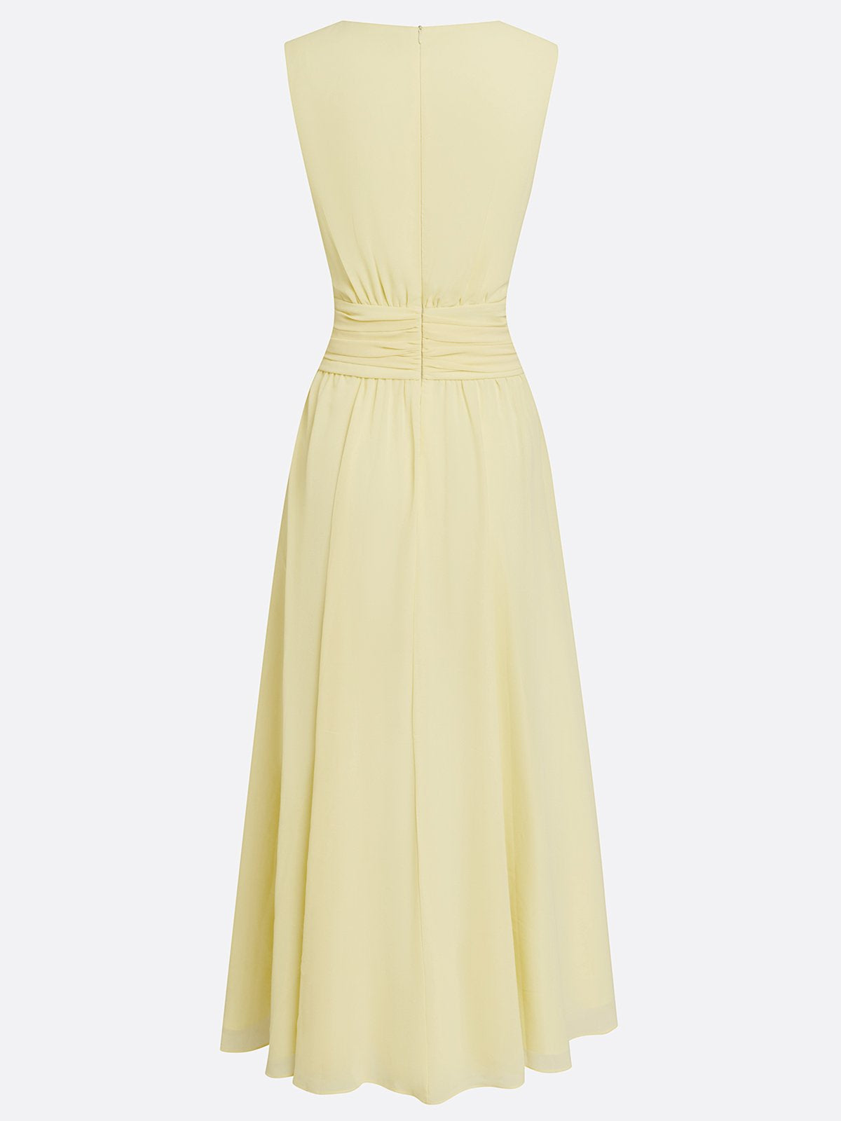 Dames Mouwloze A Lijn Maxi Jurk Chiffon