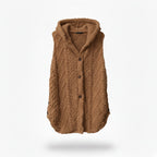 Dames Gebreid Vest met Capuchon Relaxed Fit