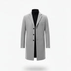 Heren Lange Winterjas Old Money Stijl