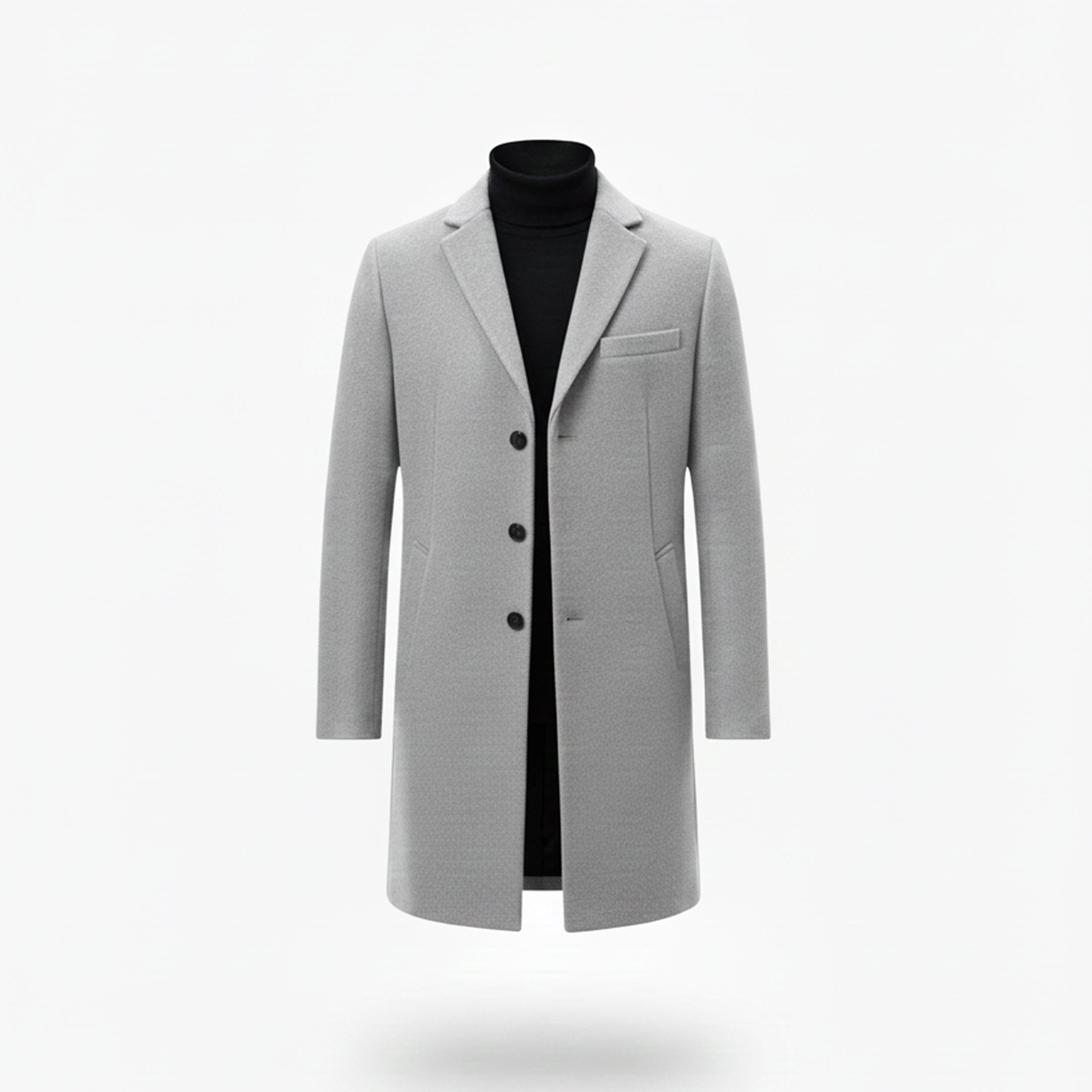 Heren Lange Winterjas Old Money Stijl