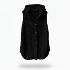 Dames Gebreid Vest met Capuchon Relaxed Fit