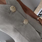 Meghan Set | Vrouwen Gouden Knop Vest en Broek Set