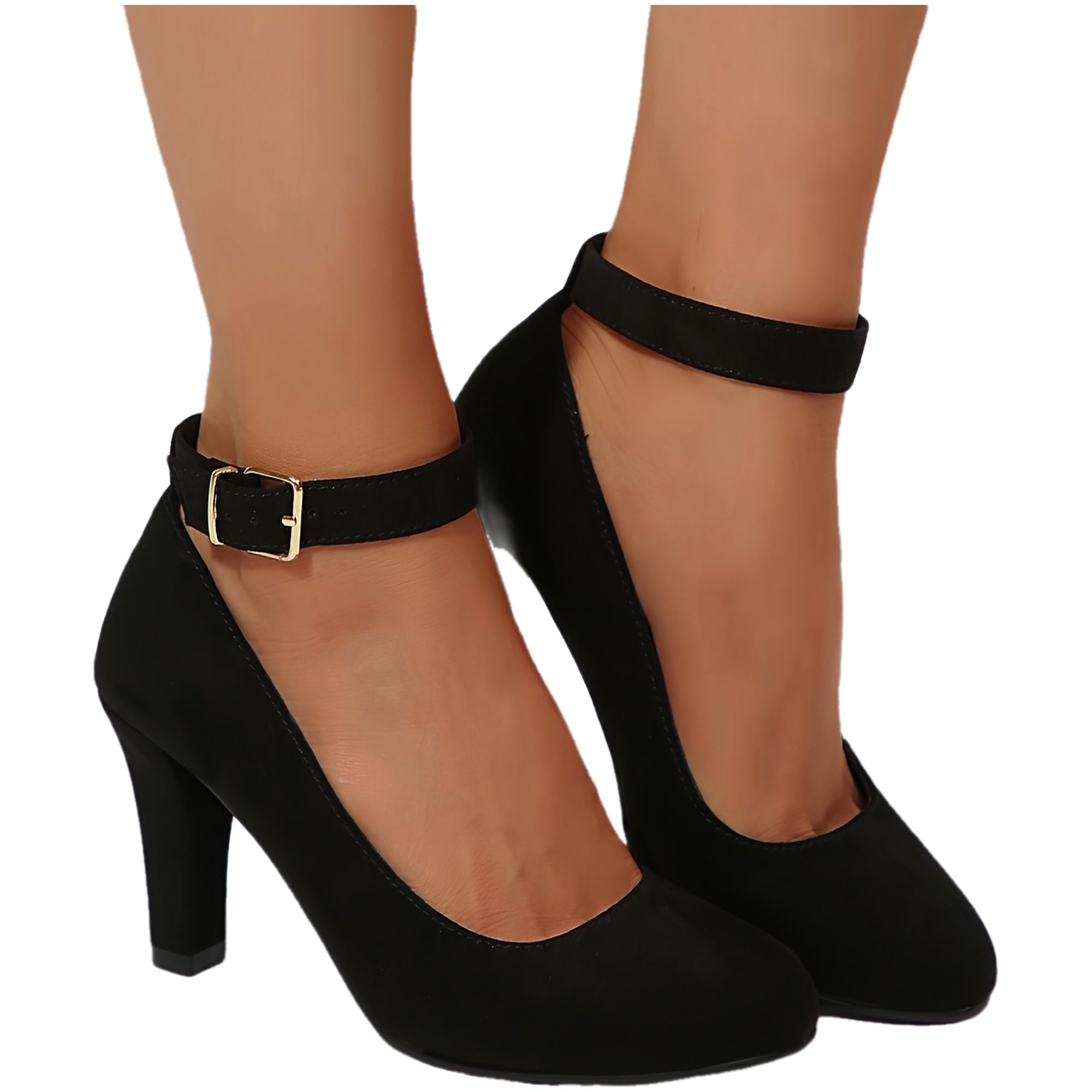 Dames Blokhak Sandalen Met Puntneus