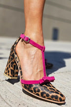 Dames Sandalen met Luipaardprint en Kleurrijk Accent