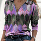 Silvie Top | Casual Rits Gekleurde Top