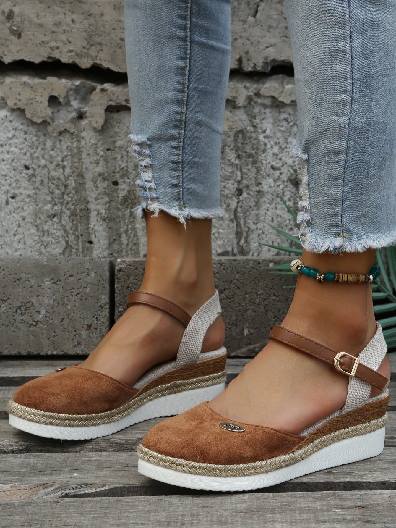 Dames Orthopedische Geweven Sandalen met Demping