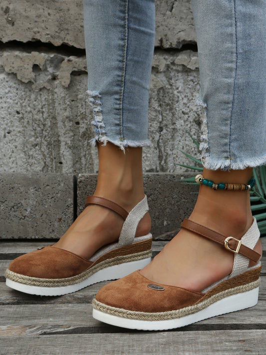 Dames Orthopedische Geweven Sandalen met Demping