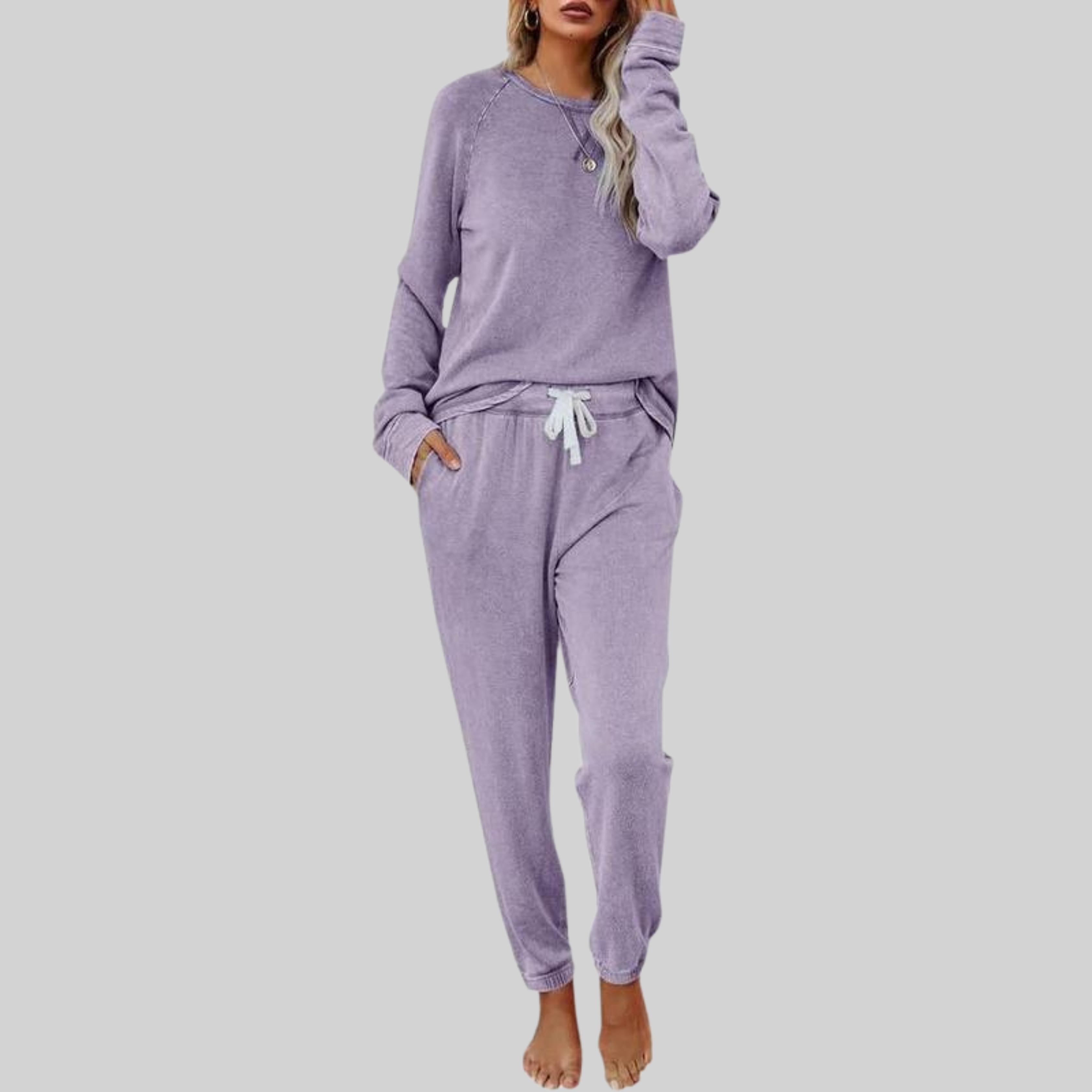 Dames Casual Lounge Set Lange Mouwen